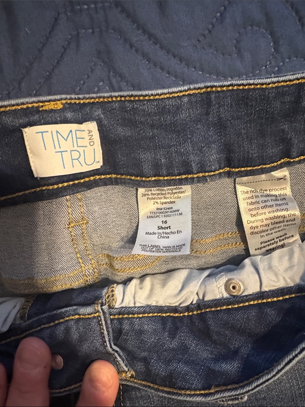 Time and Tru Men's Dark Blue Slim Straight Jeans